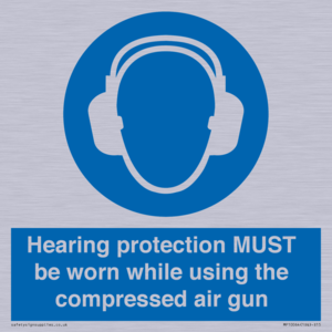 Hearing protection MUST be worn while using the compressed air gun